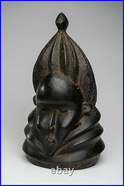 126 Masque Casque Mende, Art Tribal Premier Africain