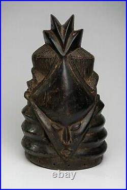 127 Masque Casque Mende, Art Tribal Premier Africain
