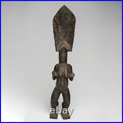 128c Art Tribal Premier Ancien Ethnique Africain, Statue De Fertilité Dan Rci