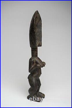 128c Art Tribal Premier Ancien Ethnique Africain, Statue De Fertilité Dan Rci