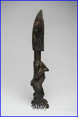 128c Art Tribal Premier Ancien Ethnique Africain, Statue De Fertilité Dan Rci