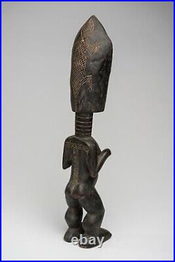 128c Art Tribal Premier Ancien Ethnique Africain, Statue De Fertilité Dan Rci