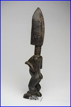 128c Art Tribal Premier Ancien Ethnique Africain, Statue De Fertilité Dan Rci