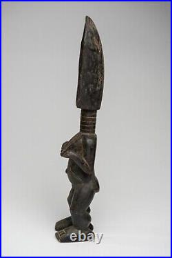 128c Art Tribal Premier Ancien Ethnique Africain, Statue De Fertilité Dan Rci