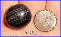 18mm Ancient Banded Salomon Agate SULEIMANI Stone Bead Carnelian Perle Ancienne