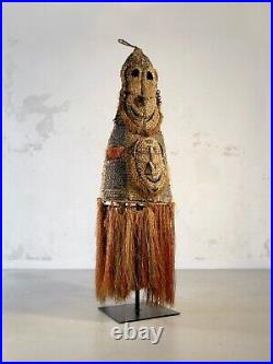 1950 Moyen Sepik Parure Masque Papouasie Oceanie Art Premier Tribal Brutaliste