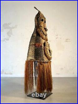 1950 Moyen Sepik Parure Masque Papouasie Oceanie Art Premier Tribal Brutaliste
