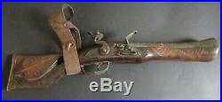 19th Century ottoman Brass Flintlock Holster Pistol pistola antica gun antique