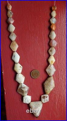 24mm Perles Ancien Afrique Ancient Mali African Neolithic Banded Agate Beads