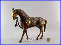 A VOIR! Cheval en laiton ciselé, Inde, horse et autres objets cheval