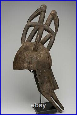 A011 -art Tribal Premier Africain, Masque Ancien Bambara, Bambara Old Mask