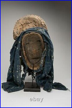 A057 -art Africain Ancien, Art Premier Africain, Masque De Guerre Bété Rci
