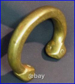 A1 Art africain 1940 superbe bracelet bronze patiné 365g10c bijou ancien chic