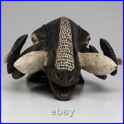 A239 Masque Belier Baoule, Ram Baule Mask, Art Tribal Premier Africain