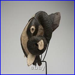 A286 Masque Belier Baoule, Ram Baule Mask, Art Tribal Premier Africain