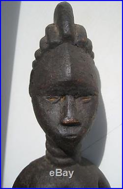 ANCIENNE GRANDE STATUE CULTUELLE. Ethnie Mende. Liberia. ART AFRICAIN