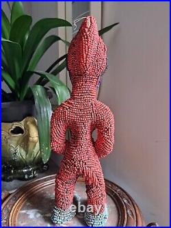 ART AFRICAIN/CAMEROUN/BAMILEKE/Statue Perlée/Tribal/Primitif/Antique/Rare