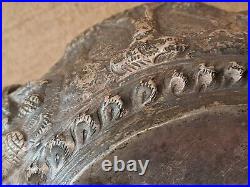 Ancien Bol à Offrandes en Argent Repoussé Saloong Siam Thaïlande