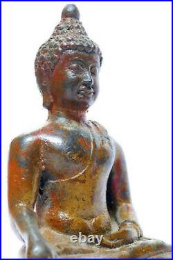 Ancien Bouddha en Bronze Thaïlande H13,5cm Chiang Saen Lanna