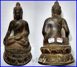 Ancien Bouddha en bronze Myanmar Birmanie