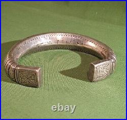 Ancien Bracelet Afghan En Argent Ethnique