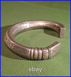 Ancien Bracelet Afghan En Argent Ethnique