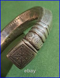 Ancien Bracelet Afghan En Argent Ethnique