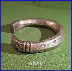 Ancien Bracelet Afghan En Argent Ethnique