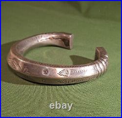 Ancien Bracelet Afghan En Argent Ethnique