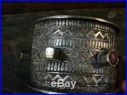 Ancien Bracelet Bijoux Berbère Argent Corail Afrique Ethnique