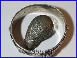 Ancien Bracelet Ethnique Maghreb en Argent Silver 2 poinçons Poids 91 gr