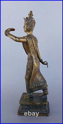 Ancien Bronze danseuse cambodgienne Apsara Cambodge Vietnam Indochine Angkor