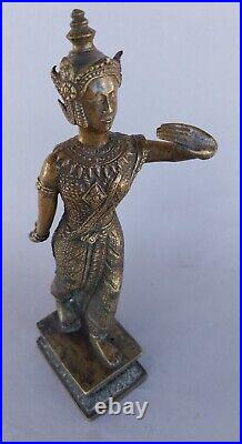 Ancien Bronze danseuse cambodgienne Apsara Cambodge Vietnam Indochine Angkor