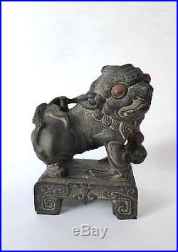 Ancien Chien fô Brûle-Encens Grès Chine Dynastie Ming 17ème siècle