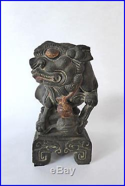 Ancien Chien fô Brûle-Encens Grès Chine Dynastie Ming 17ème siècle