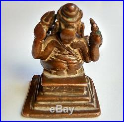 Ancien Ganesh en bronze Inde du Nord 17e superbe qualité