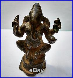 Ancien Ganesh en bronze Inde du Nord 18e