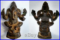 Ancien Ganesh en bronze Inde du Nord 18e