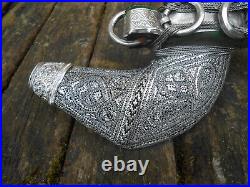 Ancien Jambiya En Argent