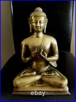 Ancien Large Shiva Bouddha Divinite Bronze 31 CM / 2.5 KG