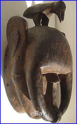 Ancien Masque Cultuelle- Ethnie Baoule- Cote-d'ivoire. Art Africain