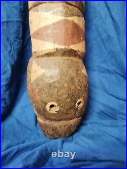 Ancien Masque Zoomorphe Africain GOURUNSI Hauteur 80cm