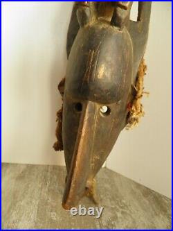 Ancien Masque peigne africaine en bois bambara Mali