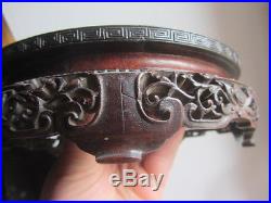 Ancien Socle Bois Asie Chine Asian China Wooden Base For Decorative Piece N°21