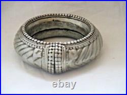 Ancien bracelet ethnique Berbère Maghreb de cheville en argent / argenté 400g