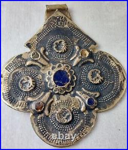 Ancien pendentif / talisman, Foulet Khamsa, en argent