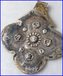 Ancien pendentif / talisman, Foulet Khamsa, en argent