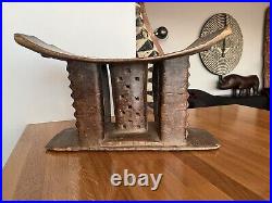 Ancien tabouret De Chef Ashanti Ghana Art Tribal / Arts primitifs