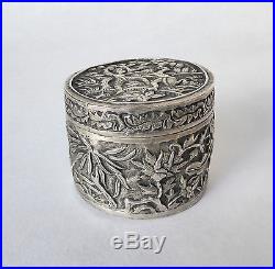 Ancienne BOITE Argent massif Singe 19ème siècle Chine Silver Box
