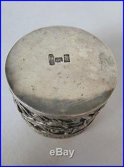 Ancienne BOITE Argent massif Singe 19ème siècle Chine Silver Box